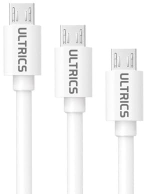 USB to Micro USB Cable 1M (3 pack), White Micro USB Charger Cable, Charging Cable for Samsung Galaxy S7 Edge S6 S5 J7 J6 J5 A6 A10, Huawei, Kindle, PS4