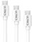 USB to Micro USB Cable 1M (3 pack), White Micro USB Charger Cable, Charging Cable for Samsung Galaxy S7 Edge S6 S5 J7 J6 J5 A6 A10, Huawei, Kindle, PS4