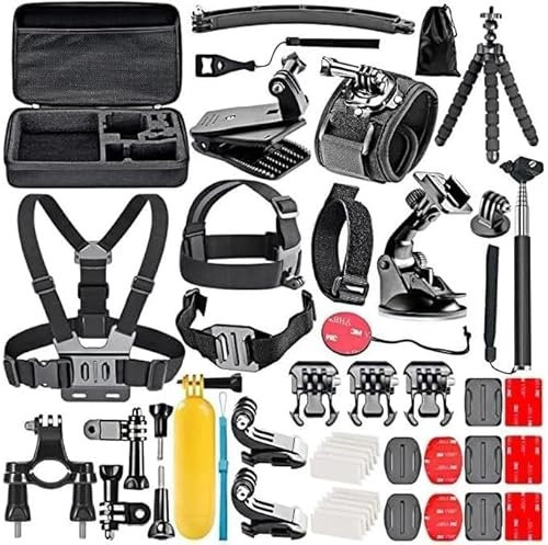 Acuvar 50 in 1 Action Camera Accessory Kit Compatible with GoPro Hero 12 11 10 9 DJI OSMO 4 3 2 Insta360 X3 X2 GO 3 SJCAM DBPOWER AKASO VicTsing APEMAN WiMiUS QUMOX Lightdow Campark Sony Sports DV