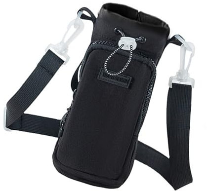 WNXGNHO Porte-gobelets portables en nylon pour le bureau, les voyages, la bouteille d'eau en nylon, texture en nylon pour bouteille de tasse, Noir