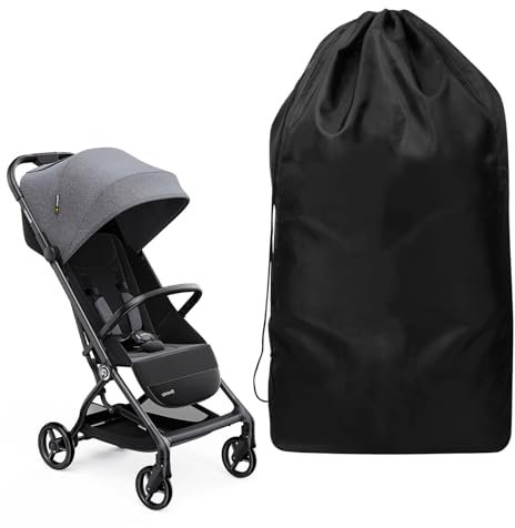 Transporttasche für Kinderwagen, Kinderwagen Tasche für Flugzeug Reisen, Schutzhülle für Kinderwagen Transporttasche Flugzeug für Kinderwagen für Kinderwagen, Schutzhülle 117 x 53 x 33 cm Schwarz