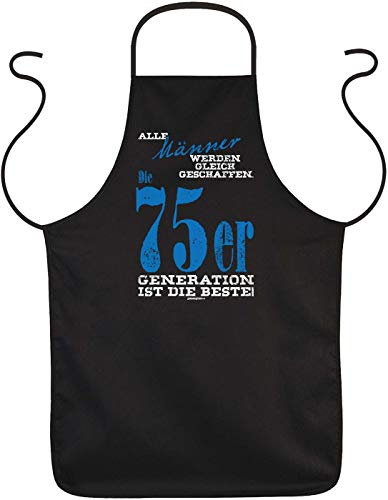 Mann, Männer Schürze 50.Geburtstag, 50 Jahre Kochschürze, Jahrgang 1975 : Alle Männer - Die 75er Generation ist die Beste - Sprüche Grillschürze 50.Geburtstag