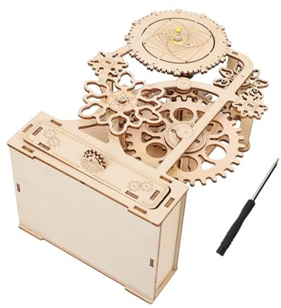 Milisten 3D Holz Stifthalter Selbstgemacht Puzzle Musikbox Kreativer Stiftebehälter aus Holz für Schreibtischzubehör