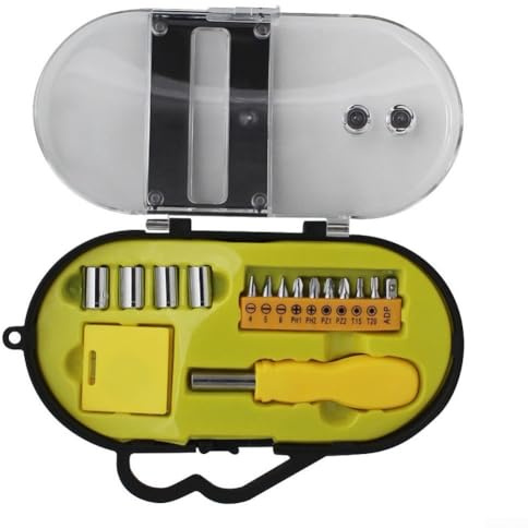 For Durable Carbon Steel Little Bee Tool Set with Compact Storage Includes Extension Rod Tape Measure Multiple Screwdriver Bits and Sockets for DIY and Home Repairs