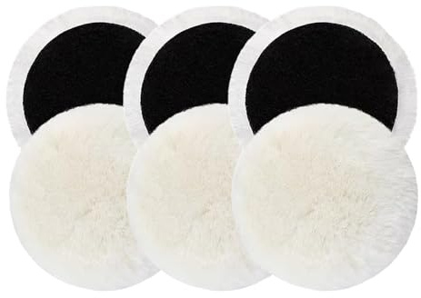 6 PCS Polishing Pads for Drill 5 Inch Soft Wool Polishing Buffing Pad 125mm Car Polishers and Buffers and Da Dual Action Polisher for Car Furniture Polisher Sanding Waxing