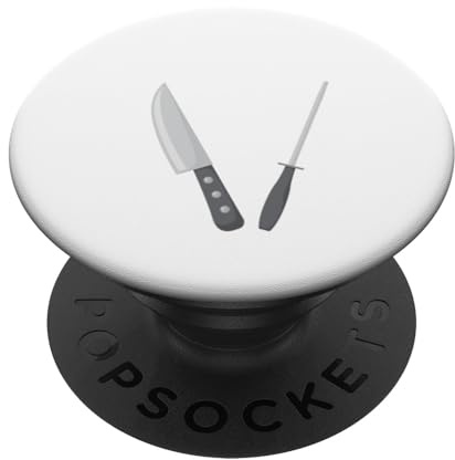 Toque de Chef - Ustensiles de Cuisine - Couteau de Chef - Cadeau PopSockets PopGrip Adhésif