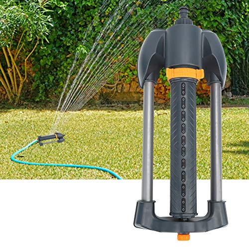 Oscillating Sprinkler, 20‑hole Garden Sprinkler Metal Base Lawn Adjustable Angle Rectangular Lawn Sprinkler for Lawn and Garden