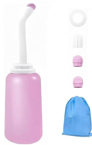Peri Bottle for Postpartum Care 500ml – Portable Travel Bidet with Angled Nozzle & Soft Tip, Feminine Hygiene Wash Bottle, Perineal Recovery Essentials, Intimate Cleansing Spray 17oz.