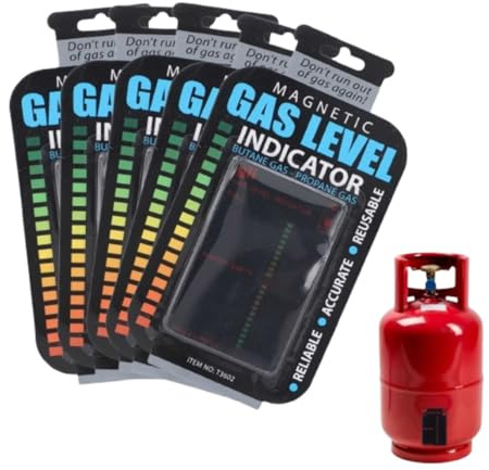Gas Level Indicator, 5Pcs Reusable Propanes Tank Gauge Fuel Level Indicators Sticker for Outdoor Picnics Camping Outings Barbecues Cooking