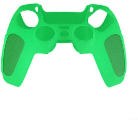Coque lumineuse en silicone pour manette de PS5 : grip tactique anti-transpiration avec rallonge – Manchon en caoutchouc anti-poussière pour jeux de nuit 17 x 12 cm