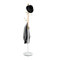 Relaxdays Porte-manteaux design sur pied bois et métal support pour manteaux vestes entrée couloir HxlxP: 180 x 34 x 34 cm, blanc