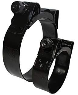 MIKALOR SUPRA W2 STAINLESS STEEL GLOSS BLACK T BOLT MARINE HEAVY DUTY HOSE CLAMP (1, 43-47mm)