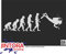 JINTORA - Autoaufkleber Tuning - Auto Aufkleber - Evolution Taucher Schnorcheln - 210x66 mm - Auto Sticker Bus Fenster Heckscheibe Camper wetterfest Outdoor Sticker Auto Deko LKW Tuning - Silber