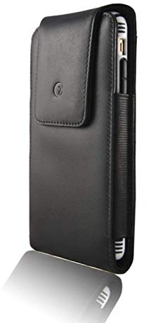 monsoon [Alpha] Genuine Leather Case Holster with Belt Clip for iPhone 13 Pro MAX / 12 Pro MAX / 11 Pro MAX/Xs MAX / 8 Plus 7 Plus - fits 6.7 and 6.5 iPhone with Slim Case