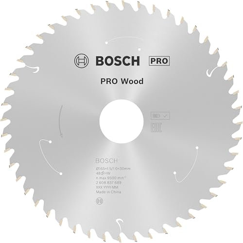 Bosch Accessories Lama Per Sega Circolare Standard For Wood (Legno, 165 x 30 x 1.5 mm, 48 Denti, Accessorio Per Sega Circolare A Batteria)