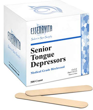 Large wax applicator stick 500 pack 6x3/4body waxing sticks large birchwood wooden tongue depressors Medical Grade Quality