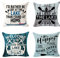 SOPARLLY 4er-Set „Welcome to The Family Home Lake House My Happy Place“, Lake House Home Sweet Home“-Kissen, Baumwoll-Leinen, dekorativer Kissenbezug für Zuhause, Büro, Sofakissen, 45,7 x 45,7 cm