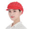 POFET 2pcs Chef Cameriere Mesh/Cotone Cap Ristorante Cucina Officina Capelli Rete Raffreddamento Riutilizzabile Bouffant Servizio di ristorazione Regolabile Cappello Protettivo Snoods - Rosso