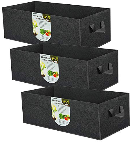 ANGELIOX 3 x 300 g schwere, quadratische Anzuchtbeutel mit Griffen für Kartoffeln, Karotten, Zwiebeln, Taro (403020 cm)