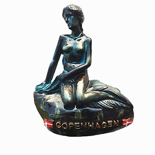 3D Meerjungfrau Kopenhagen Dänemark Kühlschrank Magnet Reise Souvenir Geschenk Home Küche Kühlschrank Dekoration Magnetaufkleber Craft Collection
