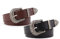 INOGIH Verstellbarer Vintage-Western-Cowboy-Gürtel für Damen und Herren, Cowboy-Stil, gravierte Schnalle, Gürtel für Jeans, Hosen, Kleider, Schwarz/Kaffee, 2 Stück, One_Size