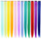 MOSCSMDY 12-Stücke Haarzubehör Clip in farbigen Haarverlängerungen Mehrfarbige Perücken Stücke für Erwachsene Bunte Party Highlights Synthetische gerade Haripieces (Regenbogen)