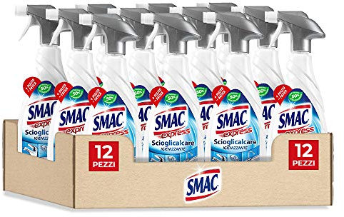 Smac Express - Scioglicalcare Igienizzante Spray, Detergente Anticalcare Bagno con Barriera Protettiva, 650 ml x 12 Pezzi