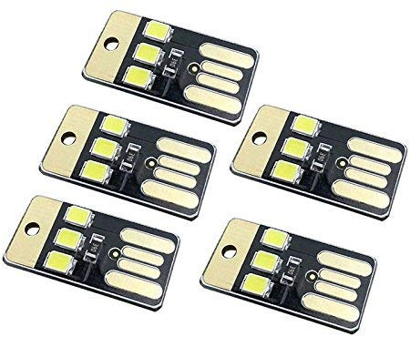 Un-brand Lámpara de noche mini tarjeta de bolsillo USB Power LED llavero luz de noche para el banco de energía ordenador portátil buen servicio