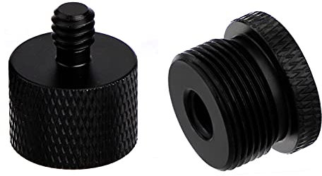 SAVITA 2 Pièces Adaptateur De Pied De Micro Adaptateur De Filetage De Vis 1/4 Femelle à 5/8 Mâle 1/4 Mâle à 5/8 Femelle Adaptateur De Vis De Trépied Pour Support De Microphone De Moniteur De Caméra