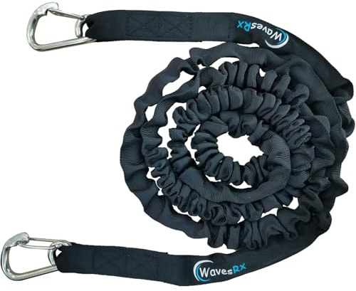 WAVESRX AnchorMate Ligne élastique 7–14 ft | Lignes élastiques pour Bateaux, motomarines (PWC) et Kayaks | Absorbe Les Chocs des Vagues et du Vent, empêche l’Ancre de se déloger