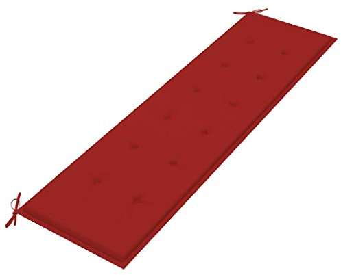 WIFESE Gartenbank-Auflage Rot 180x50x3 cm Sitzkissen Bank Bankauflage Kissen Outdoor Bierbankauflagen Sitzpolster Bank Sitzauflagen FüR BäNke Bankkissen Eckbank Auflagen