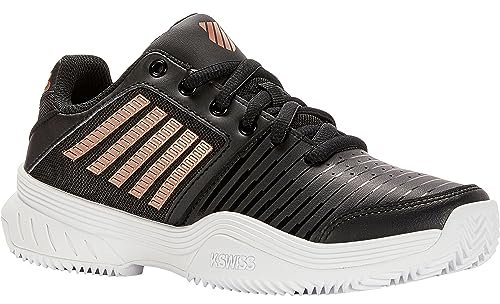 K-Swiss Performance Damen Court Express HB Tennis Shoe, Black/White/Rose Gold, 42 EU