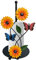 LOSOO Küchenrollenhalter Stehend, Sonnenblumen-Papierhandtuchhalter Arbeitsplatte, Für Zuhause, Café, Restaurant. 18 X 33cm