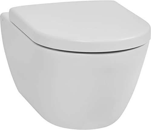 Ben Segno Hänge-WC mit Tiefspül mit WC-Sitz Nanobeschichtung und Tornado-Spülung matt weiß - Wand-WC - Keramik