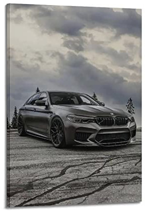 JUNNA Sportauto-Poster für BMW F90 M5 Super Car Racing Car Dekorative Malerei Leinwand Wand und Kunst Bild Familie Schlafzimmer Dekor 20 x 30 cm