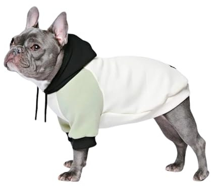 Spark Paws Hunde-Kapuzenpullover – Premium-Qualität, butterweich, hervorragender Komfort und Passform, beruhigende Fleece-Innenseite, geeignet für alle Rassen - Olive Cream - L