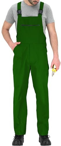 BWOLF Slater Arbeitslatzhose Herren Arbeitslatzhosen Männer Latzhose Herren Arbeitshose Schutz-Latzhose für alle Jahreszeiten und verschiedene Berufe S - 4XL (Gras-Grün, M)