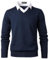 Harbrosrce Jersey de Punto Fino con Cuello en V para Hombre Slim-Fit Sudadera Basico Pullover Invierno Caliente Suéter Pulóver Sweater de Manga Larga