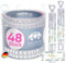 EinsSein 48 Seifenblasen Hochzeit Herzgläschen Schön, DASS Du da bist Gold-grün Set mit Aufkleber Set Weiss Gastgeschenke für die Hochzeit, Taufe - seifenblasen mit Freudentränen kombinieren - viele