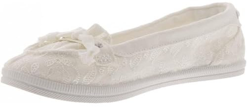 Rocket Dog Minnow Slip On Ballet Shoe with Bow 7 UK White