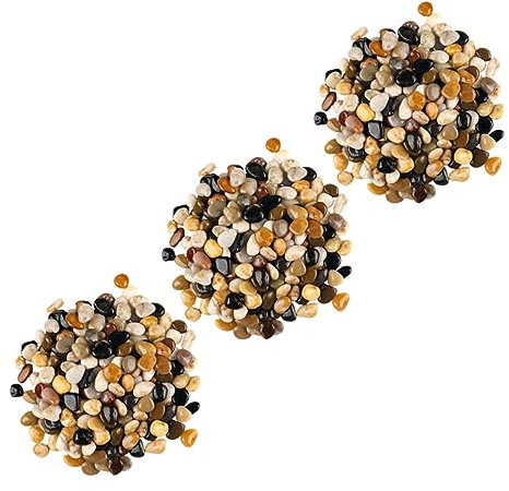 Gadpiparty 3packs Natural Round Pebbles for Plant Pots Garden Gravel Decorative Rocks Vase Filler