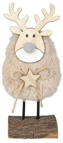 mica Living Rentier - aus Holz - ca. 8,5 x 4,5 x 19 cm Weihnachtsdeko, Winter Dekoration