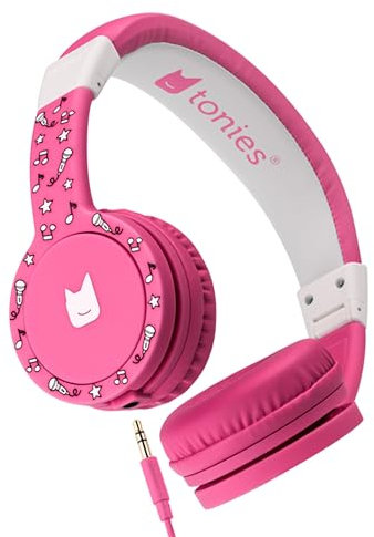 Tonies Foldable Wired Headphones for Kids - Pink