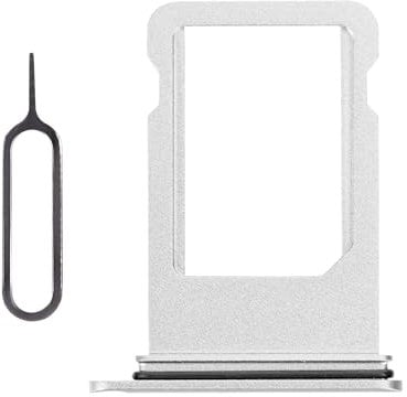 Risidamoy for iPhone 8 Silver SIM Card Slot Replacement Single SIM Version Card Tray Holder for iPhone SE 2nd Generation 2020 SIM Adapter with SIM Ejector SE2 A1863 A1905 A1906 A2275 A2296 A2298
