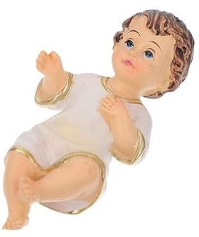 LIFKOME Jesuspuppenverzierungen muslimische Festival-Jesus-Puppenschmuck Weihnachtsdekorationen Vintage- Jesuspuppe aus Kunstharz Desktop-Figur Dekoration empfindlich Statue