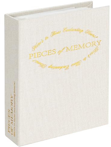 Vienrose Fotoalbum Einsteckalbum 10x15 50 Fotos, Klein Mini Leinen Fotoalbum zum Einstecken, Traditionell Fotoalben für Familie Hochzeit Baby, Beige