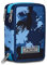 Seven Federmäppchen, Mäppchen, Mehrfarbig, Federtasche für Schreibwaren, Etui mit Stiften, Kugelschreiber, & mehr, 3 Fächer, Mädchen & Jungen, Schule - Grundschule, dunkelblau