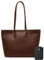 HAWILL Handtasche Damen Groß Shopper Tasche Handbags for Women Schultertasche Vintage Tragetasche Umhängetasche Leder Handtaschen Tasche für Business Arbeit Büro Schule (Dunkelbraun)