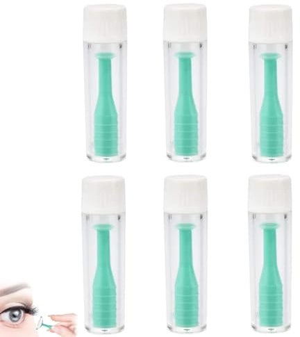 Silicone Lens Suction Holder,6 Pieces Silicone Contact Lens Inserter Contact Lenes Suction Holder Contact Lens Remover Tool Hard Contact Lens Inserter Remover for Family Travel
