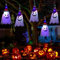 Halloween Deko Outdoor,Hängende Geisterhexe Hut Halloween Dekoration,Batteriebetrieben Leuchtender Hexenhut Halloween Deko Garten,Halloween Lichterkette für Indoor Outdoor,Hof,Party,Garten Dekoration